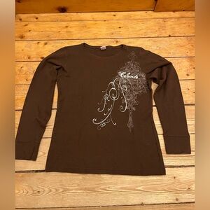 y2k waffle knit longsleeve